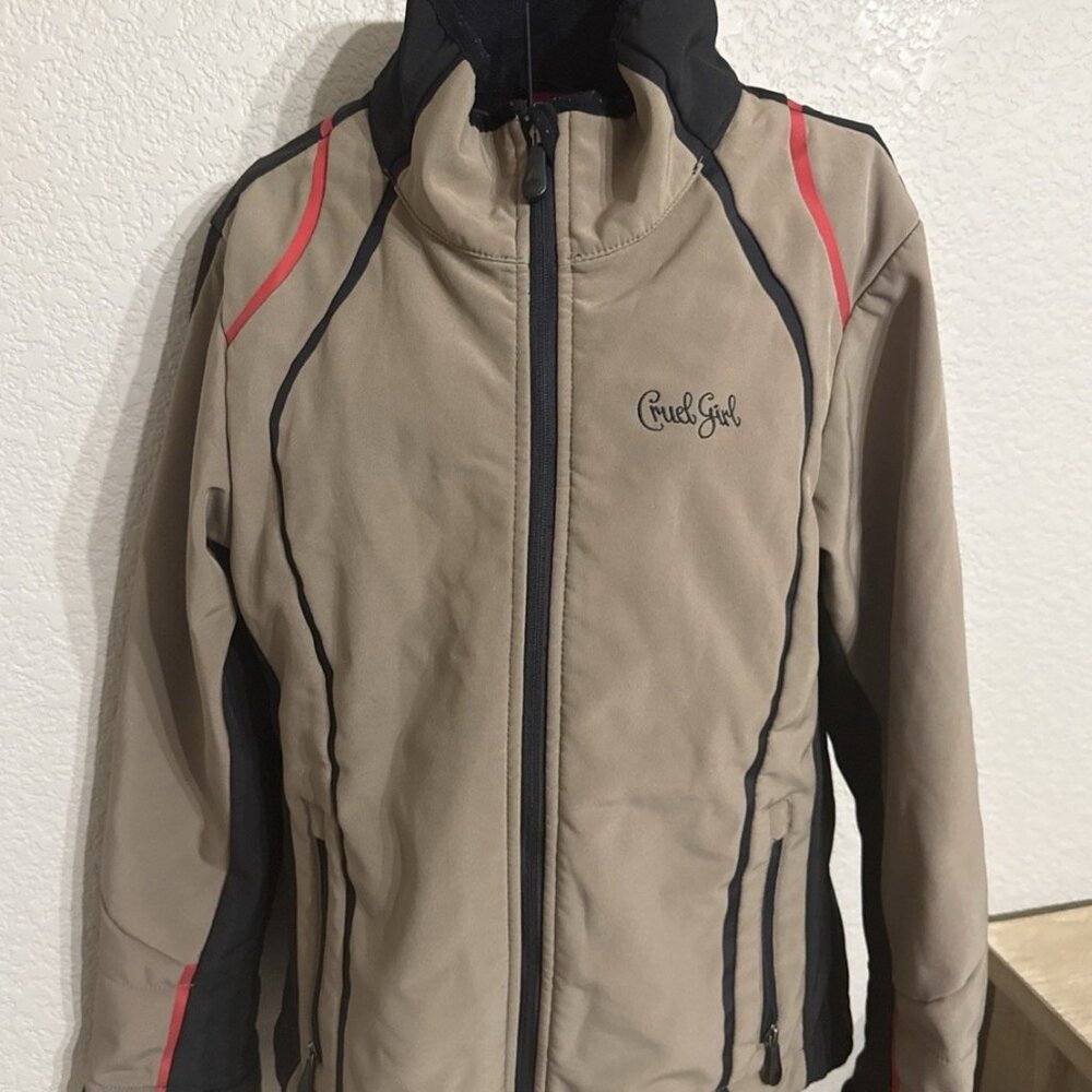 WESTERN Cruel Girl Womens Jacket Size SMALL- beige Black Ranch Wear